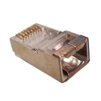 Conector Rj45 Cat.5e Blindado Cy-7014 Pacote C/ 100 Plugs - PC / 100